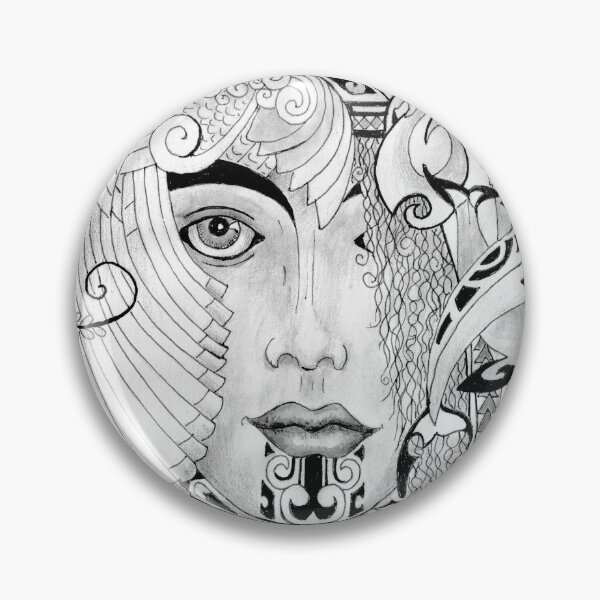 Item preview, Tattooed maiden - grey scale designed and sold by Linda Bassett.
