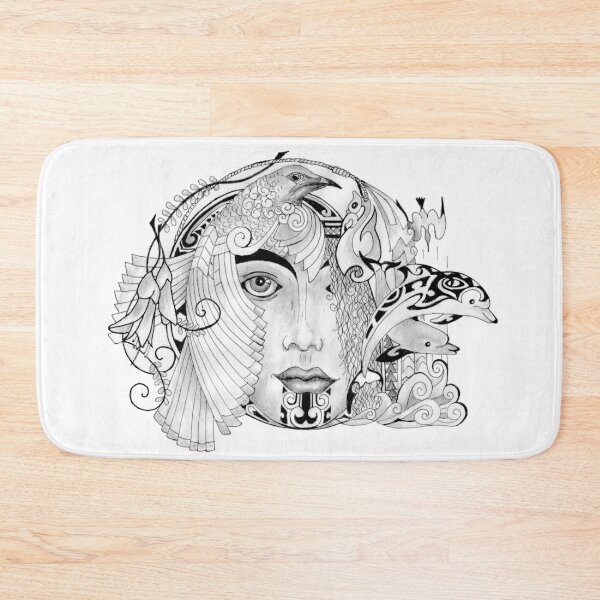 Item preview, Tattooed maiden - grey scale designed and sold by Linda Bassett.