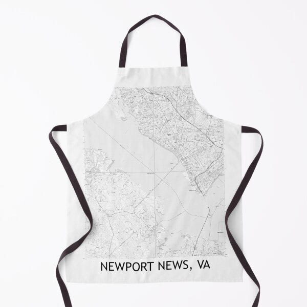 Item preview, Newport News, VA Quad Topographical Map Black & White designed and sold by PGHPhotoCo.