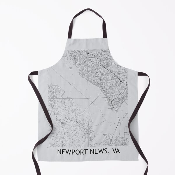 Item preview, Newport News, VA Quad Topographical Map Grey designed and sold by PGHPhotoCo.