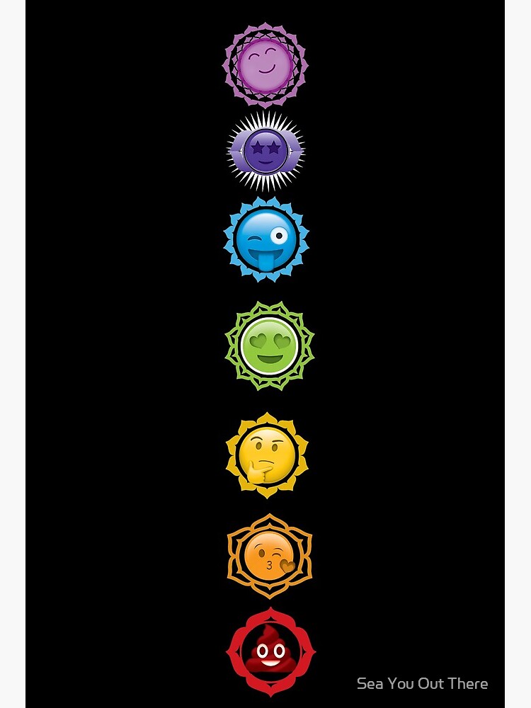 Chakras Emoji Style Art Board Print