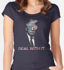 Trump- Deal with it Women's Fitted Scoop T-Shirt