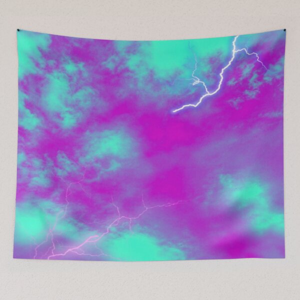 Item preview, Tie dye clouds lightning  1 designed and sold by DemonicGloom.