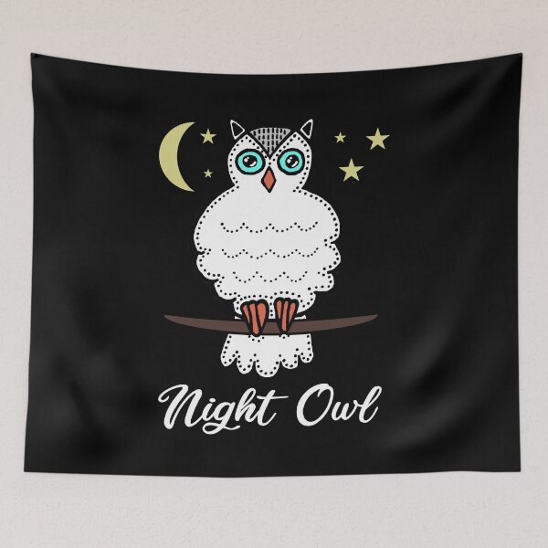 Item preview, Owl Night Owl Late Sleeper Snowy Owl designed and sold by AOCreativeProd.