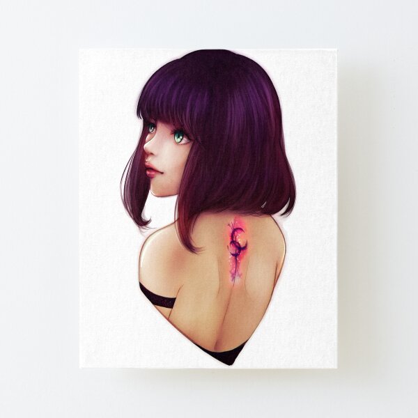 Cerise Ink Canvas Mounted Print