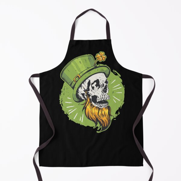Item preview, Irish saint patricks leprechaun skull shamrock designed and sold by Piztees.