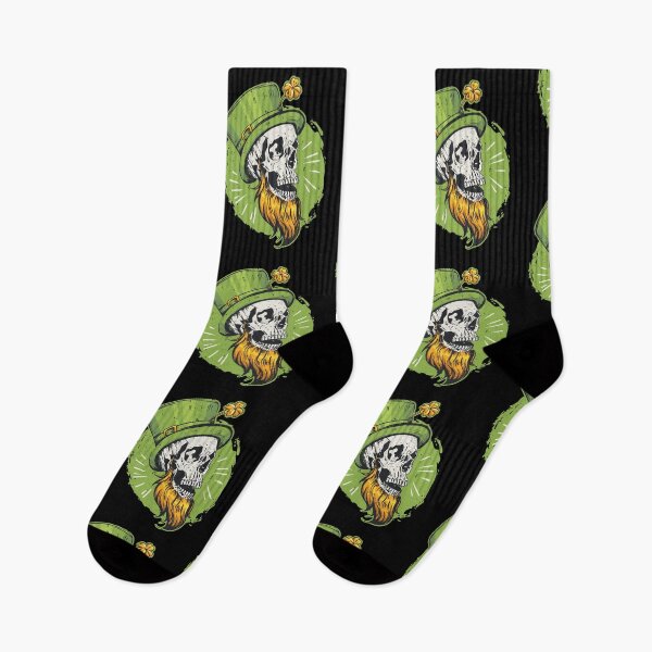 Item preview, Irish saint patricks leprechaun skull shamrock designed and sold by Piztees.