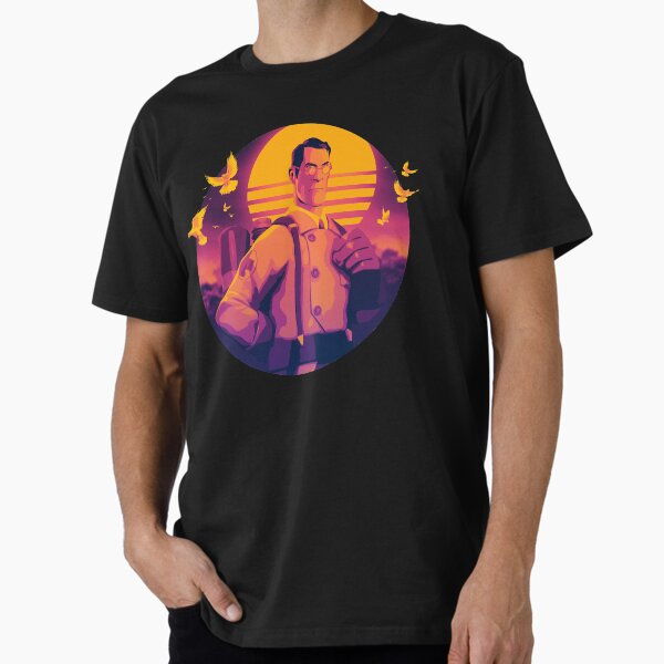 Item preview, Team Fortress 2: Meet the Medic (Sunset) designed and sold by AlexGiudici.