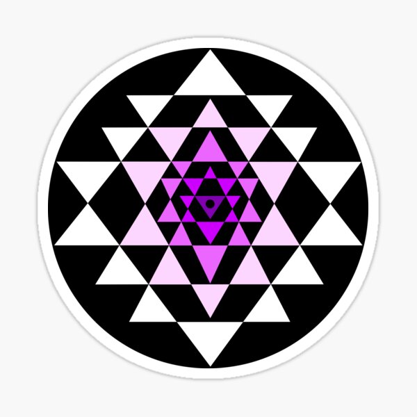Item preview, Sri Yantra triangles pink fade designed and sold by Milan Sensiart.