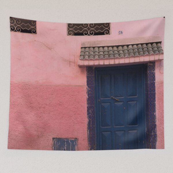 Item preview, Pink Moroccan House With Blue Door  designed and sold by Tyler-Jan.