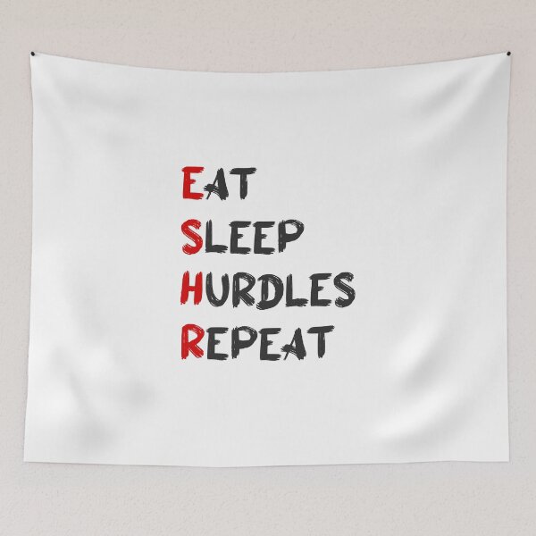 Item preview, Eat Sleep Hurdles Repeat designed and sold by Mugiwara107.