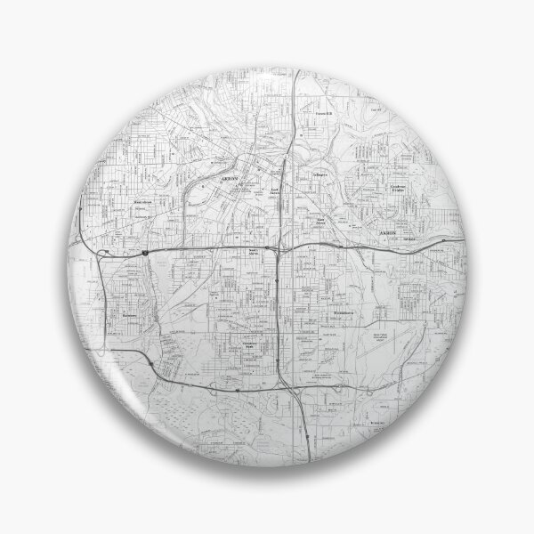 Item preview, Akron, OH Topographical Map Black and White designed and sold by PGHPhotoCo.
