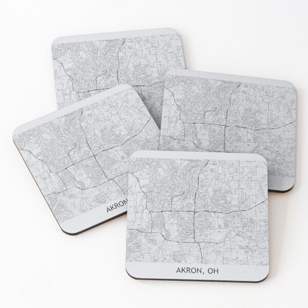Item preview, Akron, OH Topographical Map Grey designed and sold by PGHPhotoCo.