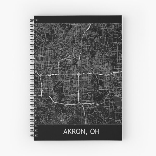 Item preview, Akron, OH Topographical Map Black designed and sold by PGHPhotoCo.