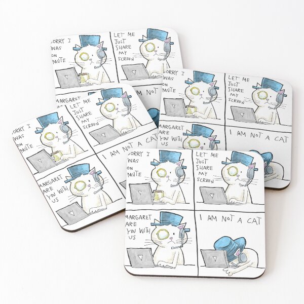 Item preview, Dapper Cat - Zoom Call designed and sold by johnnybuzt.