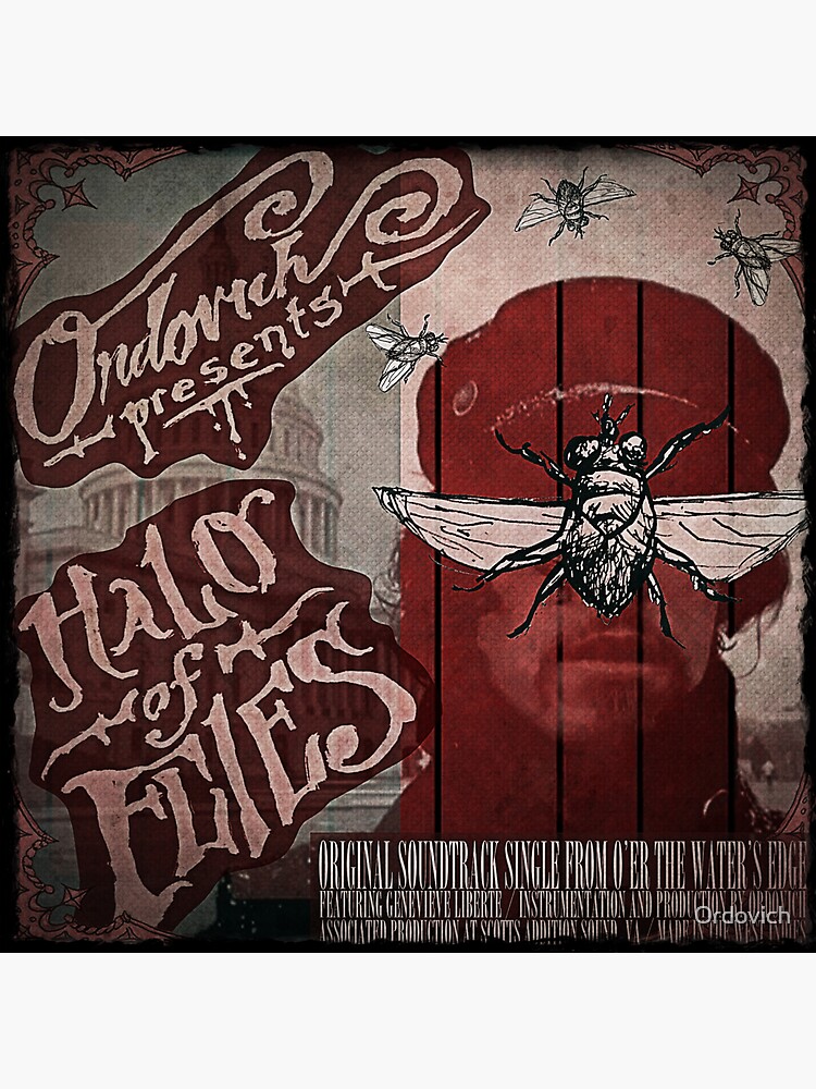 Thumbnail 3 of 3, Sticker, Halo of Flies designed and sold by Ordovich.