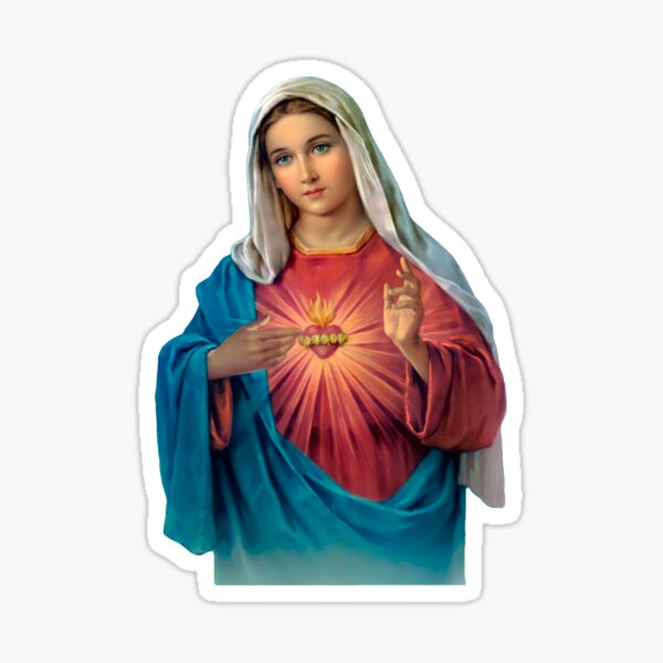 “Immaculate Heart of Mary (transparent background design)” Sticker by