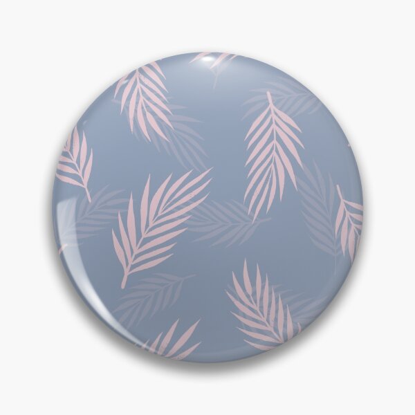 Artikelvorschau, Palm Leaf Pattern In Blue And Soft Beige Pink entworfen und verkauft von gamboling.