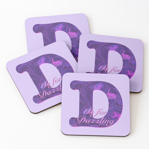 Item preview, Purple letter ‘D is for Dazzling’ motivational quote designed and sold by AMSonArt.