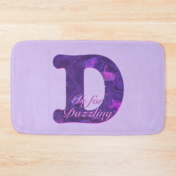 Item preview, Purple letter ‘D is for Dazzling’ motivational quote designed and sold by AMSonArt.