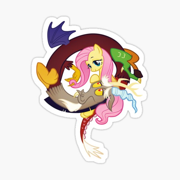 MLP Fluttershy and Discord Sticker