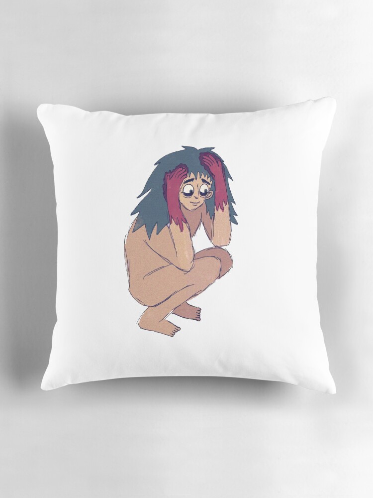 Thumbnail 3 of 4, Pillow, Manic man designed and sold by RomyBriggsy.
