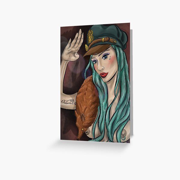 Scarlett's Salute Greeting Card
