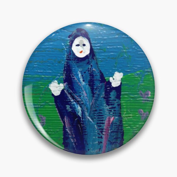 Item preview, "Mask in the Garden" Creepy Figure designed and sold by Gelarie Johnson.