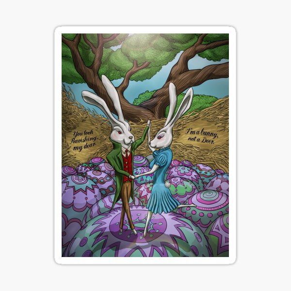 Dancing Bunnies Sticker