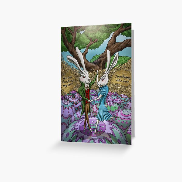 Dancing Bunnies Greeting Card