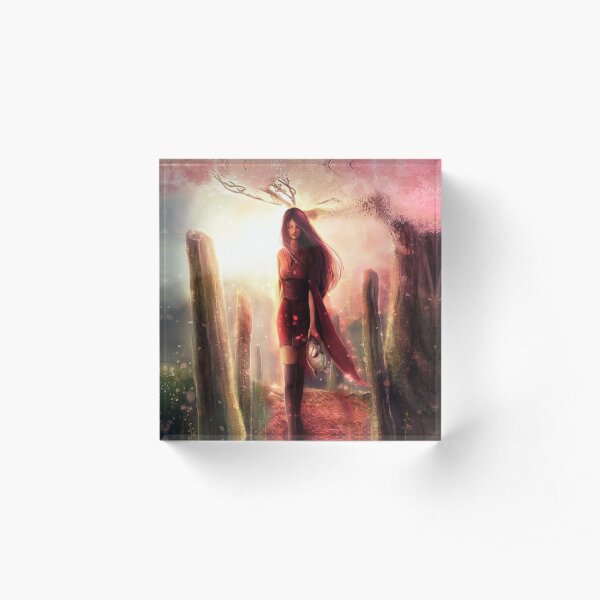 Fox on the Run Acrylic Block
