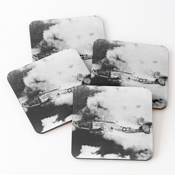Item preview, B-24 Liberator In Flames Over Austria - WW2  designed and sold by warishellstore.