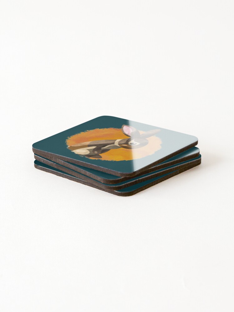 Thumbnail 4 of 5, Coasters (Set of 4), Wild Rabbit designed and sold by BuiltByBrando.
