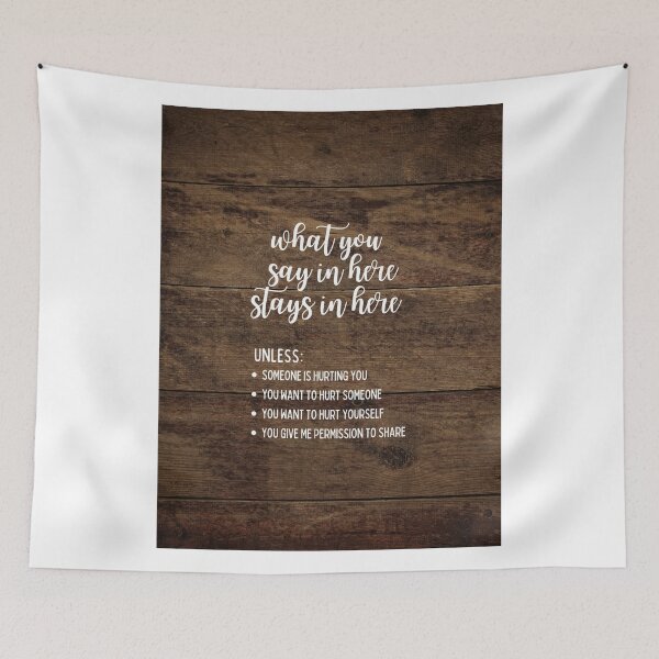 Item preview, What You Say In Here Stays In Here Confidentiality Reminders Rustic Wood Farmhouse designed and sold by natalieritchie.