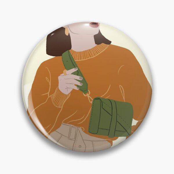 Item preview, MINIMALISTIC FEMALE ORANGE GREEN FASION OUTFIT ILLUSTRATION designed and sold by artbynikav.