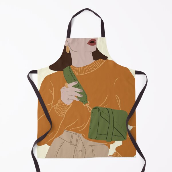 Item preview, MINIMALISTIC FEMALE ORANGE GREEN FASION OUTFIT ILLUSTRATION designed and sold by artbynikav.
