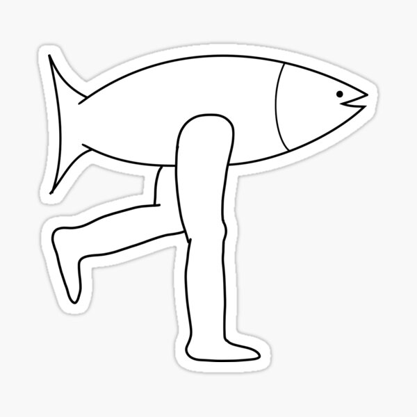 fish-with-two-legs-sticker-for-sale-by-fridayfaerie-redbubble