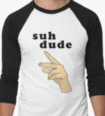 Suh Dude meme | Black Letters Men's Baseball ¾ T-Shirt