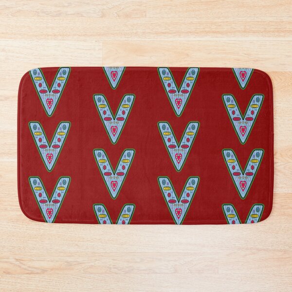 Item preview, Letter V (designs on stripes) designed and sold by artfulnotebook.