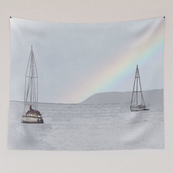 Item preview, Two Sailboats On Bellingham Bay designed and sold by KirtTisdale.