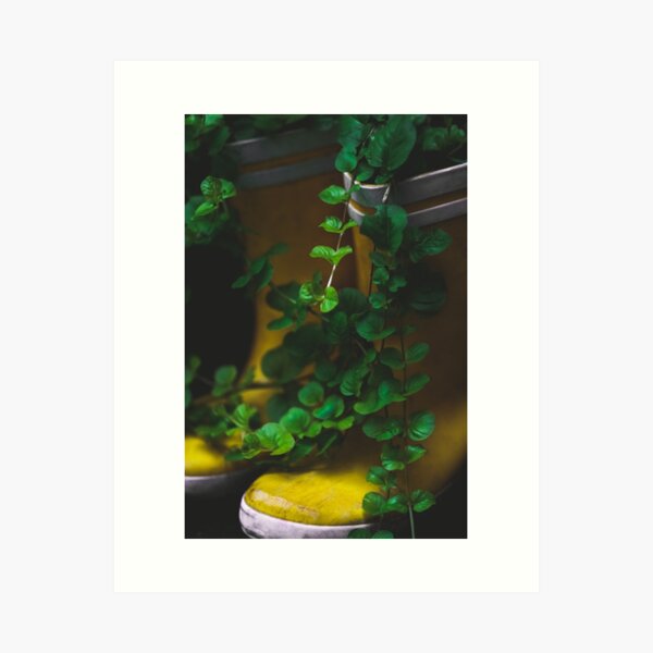 Yellow Wellies Art Print