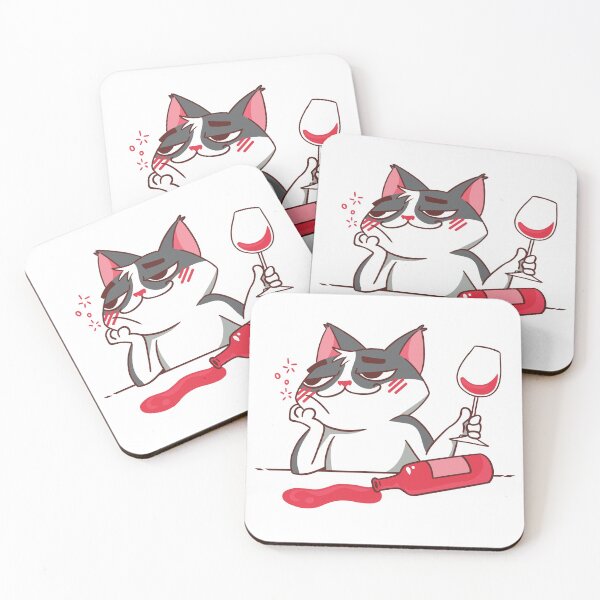 Item preview, Drunk cat drinking wine! designed and sold by teez4dayz.