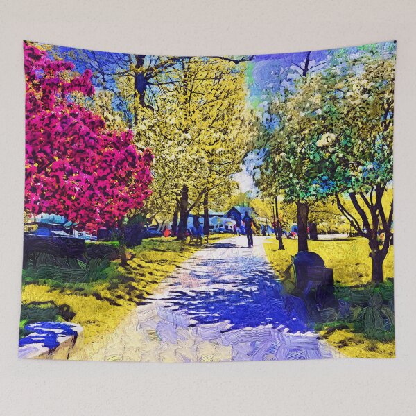 Item preview, New England Village Public Garden designed and sold by KirtTisdale.