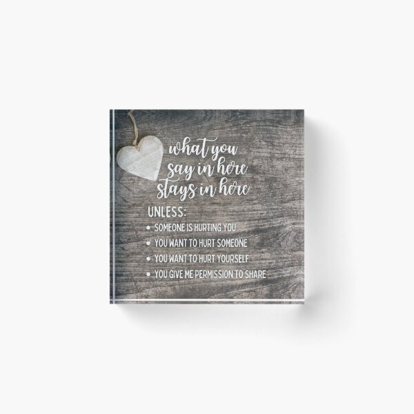 Item preview, What You Say In Here Stays In Here Confidentiality Reminders Rustic Wood Farmhouse designed and sold by natalieritchie.