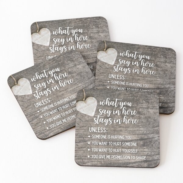 Item preview, What You Say In Here Stays In Here Confidentiality Reminders Rustic Wood Farmhouse designed and sold by natalieritchie.