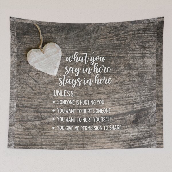 Item preview, What You Say In Here Stays In Here Confidentiality Reminders Rustic Wood Farmhouse designed and sold by natalieritchie.