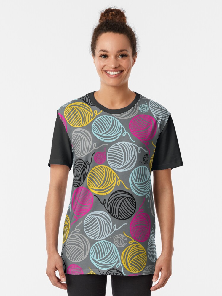 Alternate view of Yarn Yarn Yarn Yarn Yarn Graphic T-Shirt