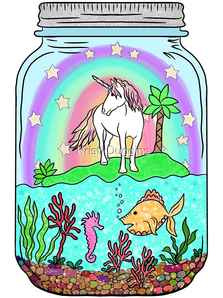 Unicorn Island, Terrarium Jar No. 7 by BohoBear