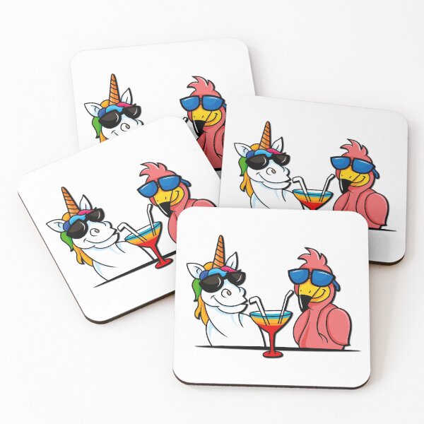 Item preview,   UNICORN & BIRD ENJOYING A COCKTAIL designed and sold by R.U BOLD.
