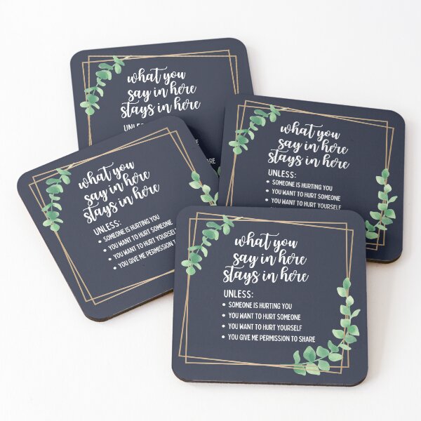 Item preview, What You Say In Here Stays In Here Confidentiality Reminders Eucalyptus Succulent Foliage Frame designed and sold by natalieritchie.